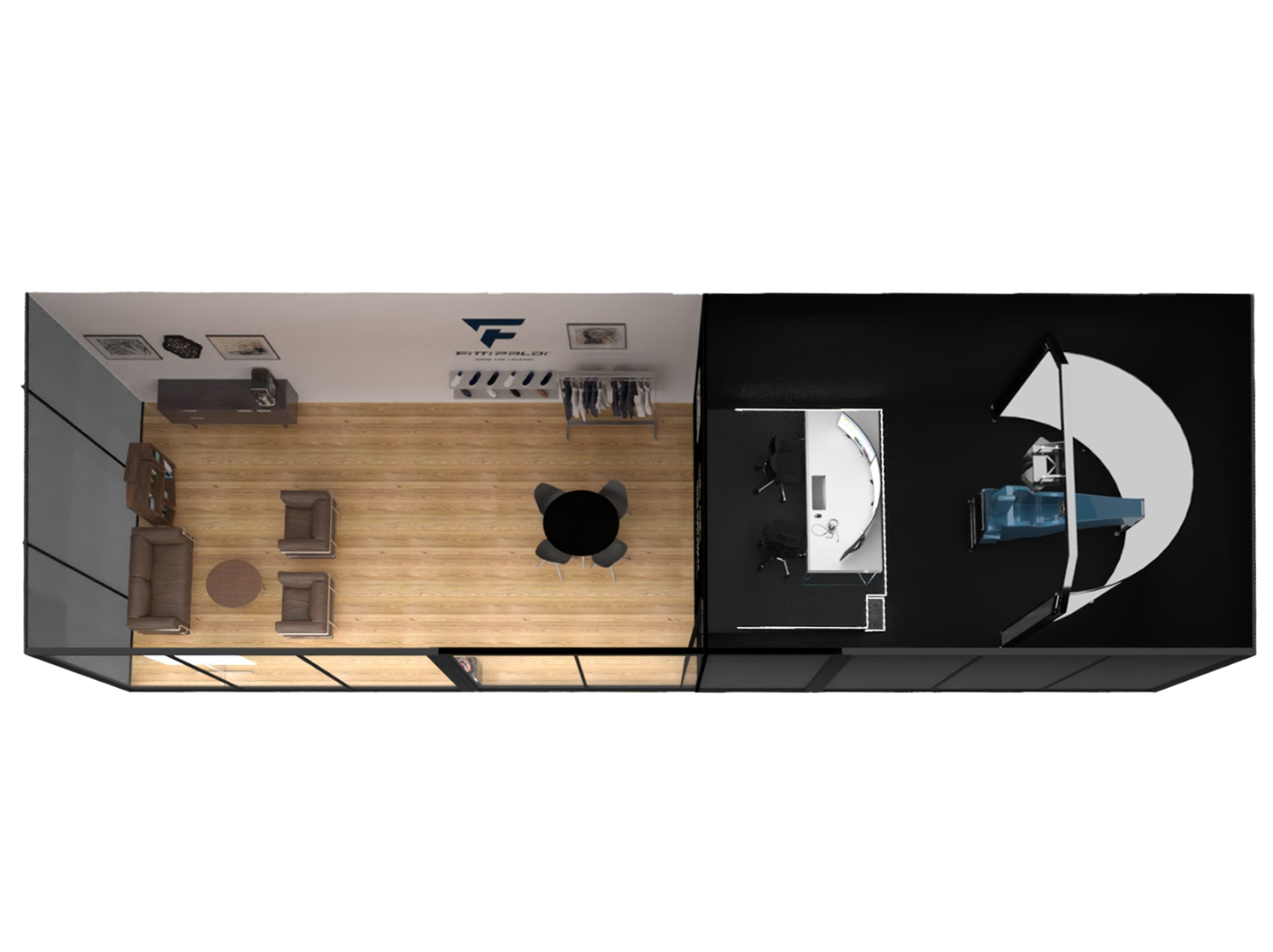 Man working with virtual reality goggles